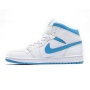 Air Jordan 1 Mid  AJ1 白蓝 情侣款